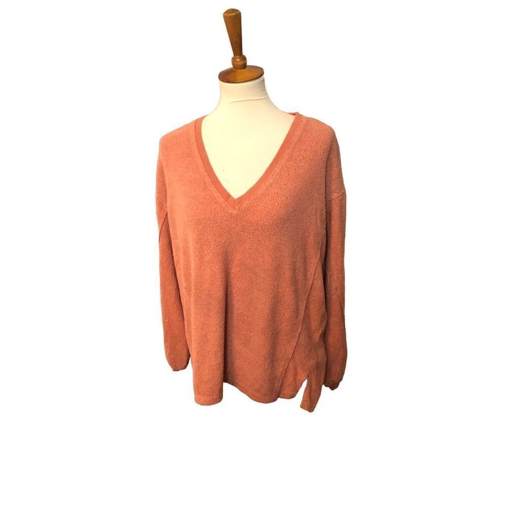 Coral light pullover Urban Outfitters oversized pullover orange asymmetrical lig